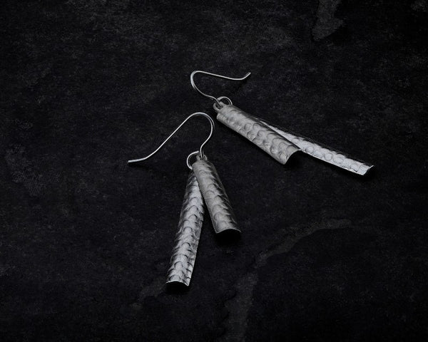 Muir Double Drop Earrings – Sterling Silver – Lynsey de Burca
