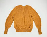 Raglan Cardigan with cable detail - Honey - Fisherman Out of Ireland - back