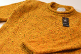 Roll neck jumper – Speckled yellow – Rossan Knitwear - detail