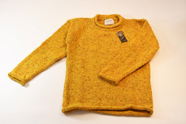 Roll neck jumper – Speckled yellow – Rossan Knitwear