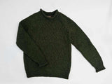 Saddle Shoulder Roll Neck Jumper - Seaweed - Fisherman Out of Ireland