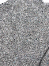 Slouchy Funnel Neck sweater - Seagull - Fisherman Out of Ireland - close up