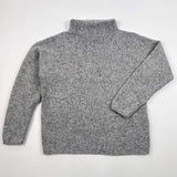 Slouchy Funnel Neck sweater - Seagull - Fisherman Out of Ireland- with folded in neck