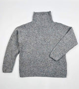 Slouchy Funnel Neck sweater - Seagull - Fisherman Out of Ireland