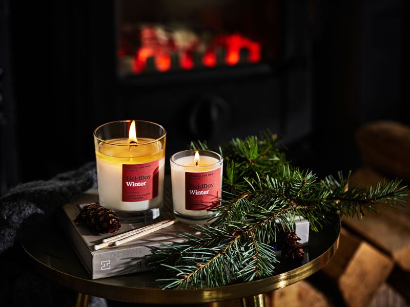 Winter Small and Large Candles – Field Day - Lifestyle