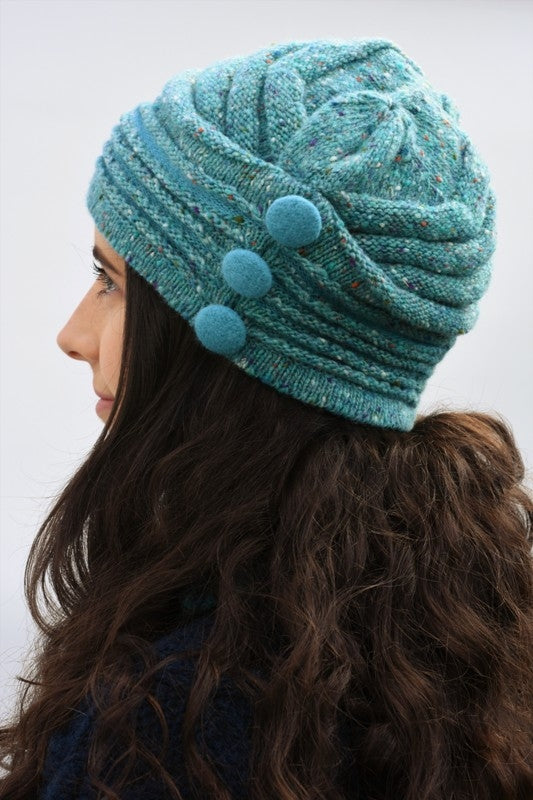 3 Button Beanie - Marine - McConnell