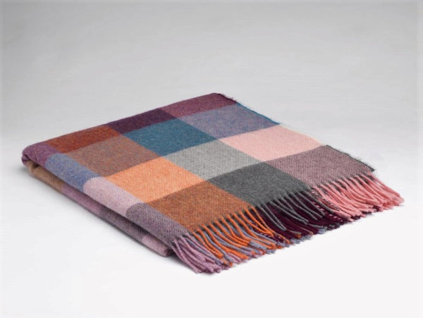 Alpaca Throw – Rose Dust Check - McNutt of Donegal