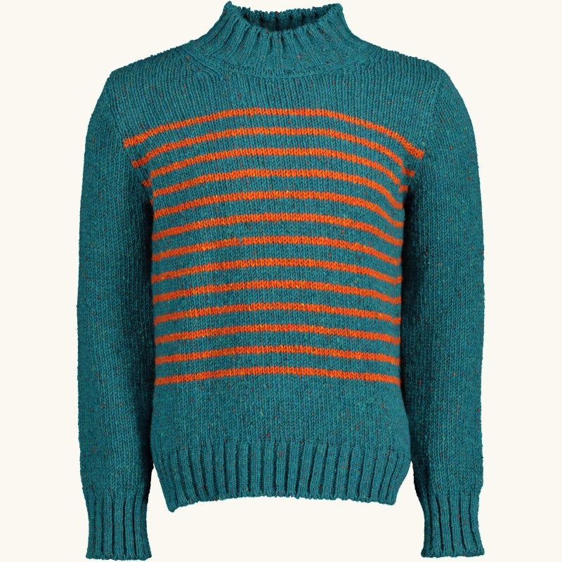 Breton Sweater – Teal and Orange – McConnell - front