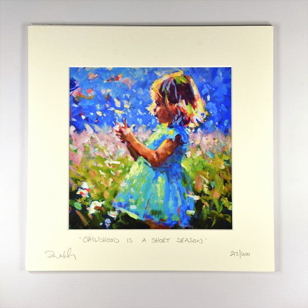 Childhood Is A Short Season (Girl) - Print - Paul Maloney - with mounting board