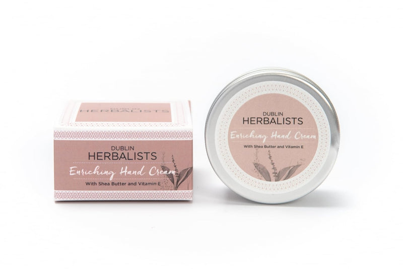 Enriching Hand Cream 100ml tin– with Lemongrass and Bergamot – Dublin Herbalists - with box