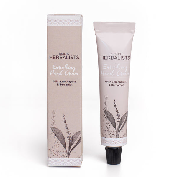 Enriching Hand Cream 30ml tube– with Lemongrass and Bergamot – Dublin Herbalists - with box