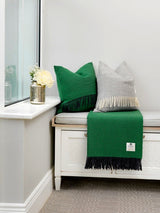 Merino lambswool Throw - Emerald Reversible - McNutt of Donegal