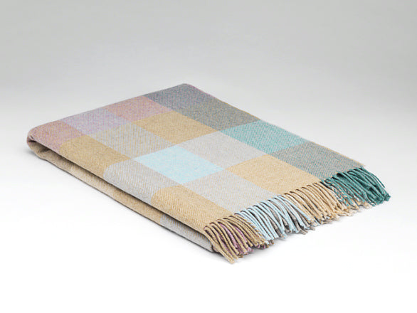 Merino lambswool Throw - Coastal Check - McNutt