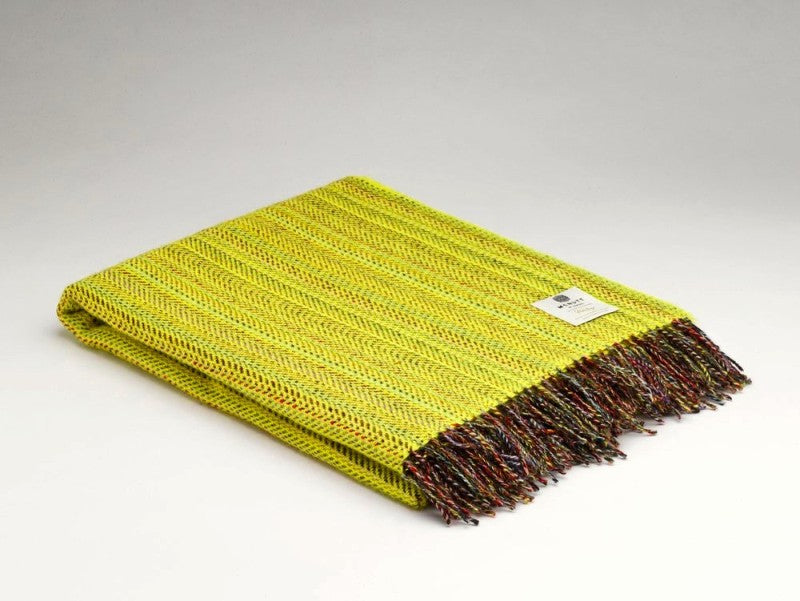 Pure Wool Throw – Sunfish Yellow Tweed - McNutt of Donegal