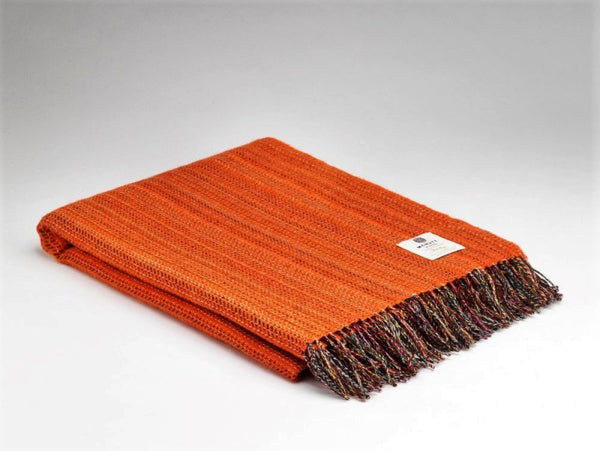 Pure Wool Throw – Tangerine Tweed - McNutt of Donegal