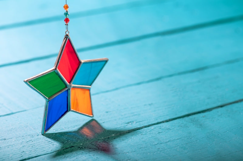 Rainbow Star - Stained Glass Suncatcher – Ard aLume