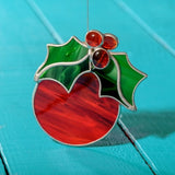 Red Christmas Bauble - Stained Glass Suncatcher – Ard aLume