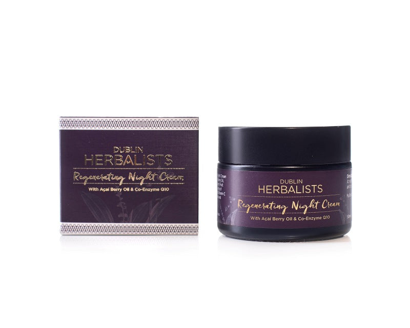 Regenerating Night Cream – with Açai Berry Oil and Co-Enzyme Q10 – Dublin Herbalists - with box
