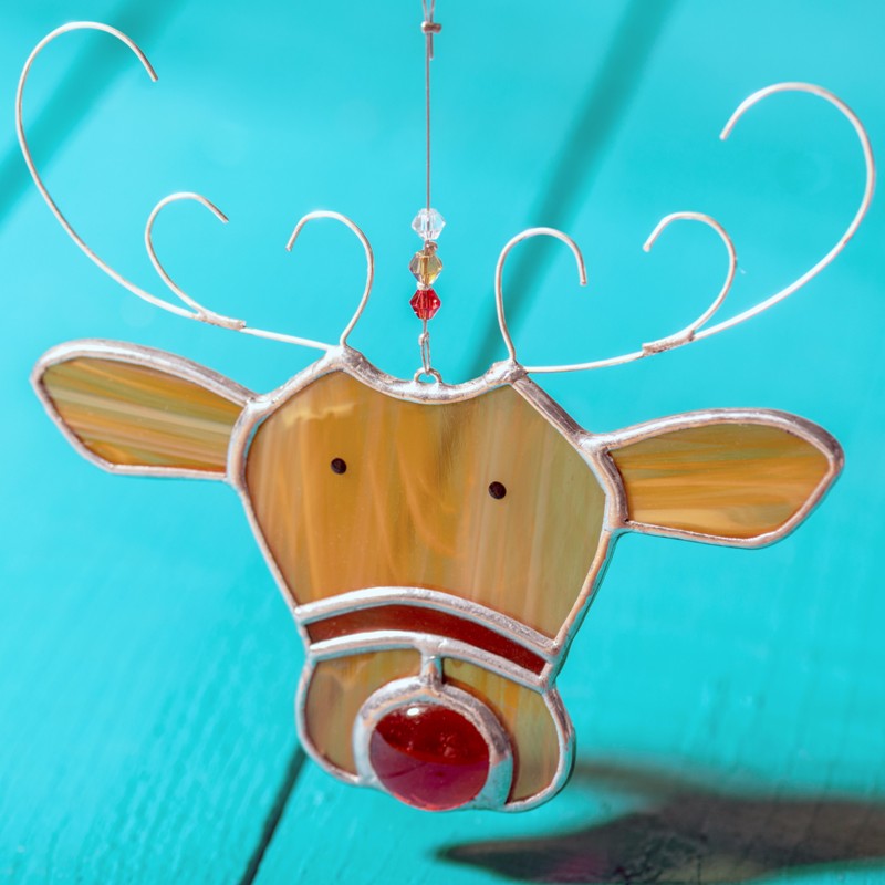 Reindeer Stained Glass Suncatcher – Ard aLume