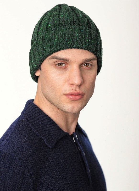 Ribbed Hat - Bottle Green - Fisherman Out of Ireland