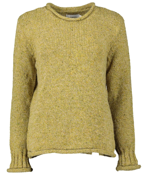 Roll Neck Alpaca Sweater - Avocado - McConnell - front