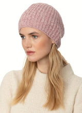 Slouchy Ribbed Hat - Pink - Fisherman Out of Ireland - side