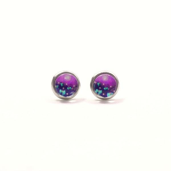 Small Stud Earrings - Midnight Magic - Amélie Gagné