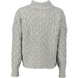 Turtleneck Cropped Aran Sweater – Dove – McConnell - back
