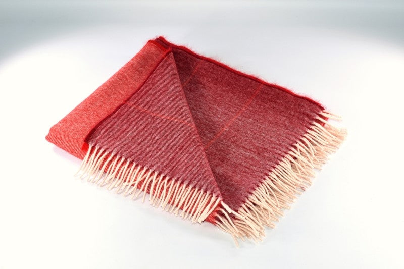 Alpaca Throw – Rusty Red Ómbre - McNutt of Donegal