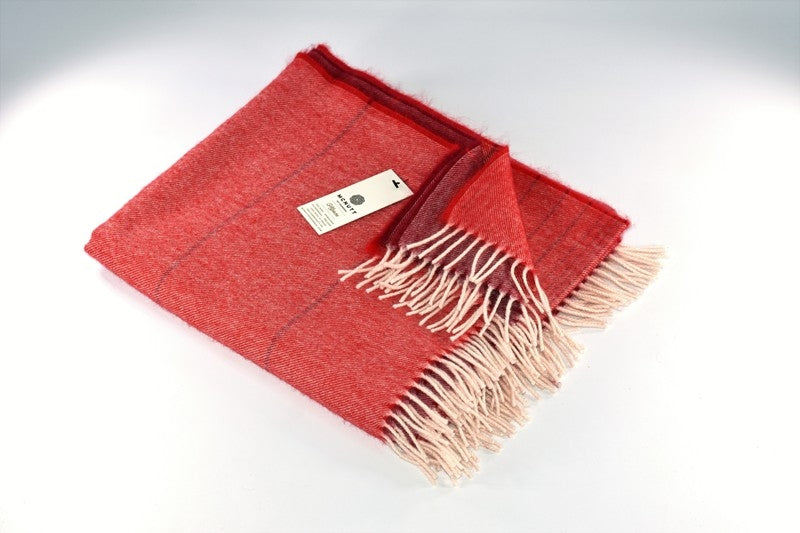 Alpaca Throw – Rusty Red Ómbre - McNutt of Donegal