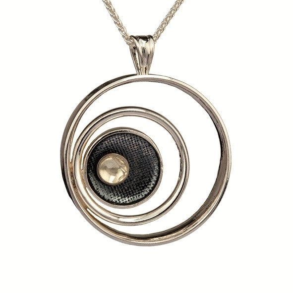 Come and Find Me Pendant - Sterling Silver and 9ct Gold – Simon Barber