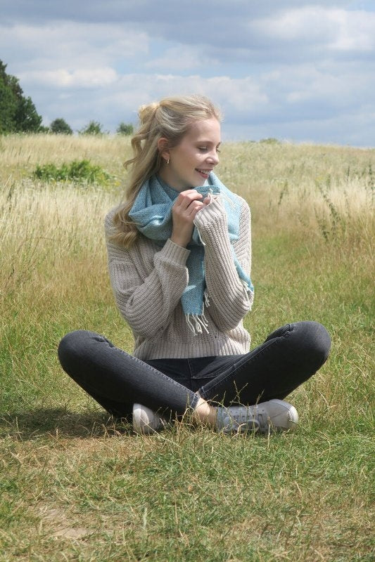 Donegal Tweed Scarf - Peacock - McNutt of Donegal