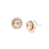 Find Your Way Small Stud Earrings - Sterling Silver and 9ct Gold – Simon Barber