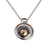 Full Moon Pendant - Sterling Silver and 9ct Gold – Simon Barber
