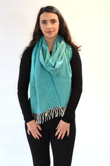 Herringbone Lambswool Scarf - Spearmint - McNutt of Donegal