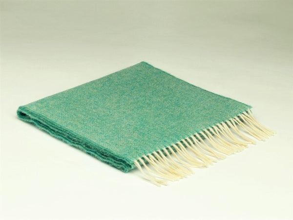 Herringbone Lambswool Scarf - Spearmint - McNutt of Donegal