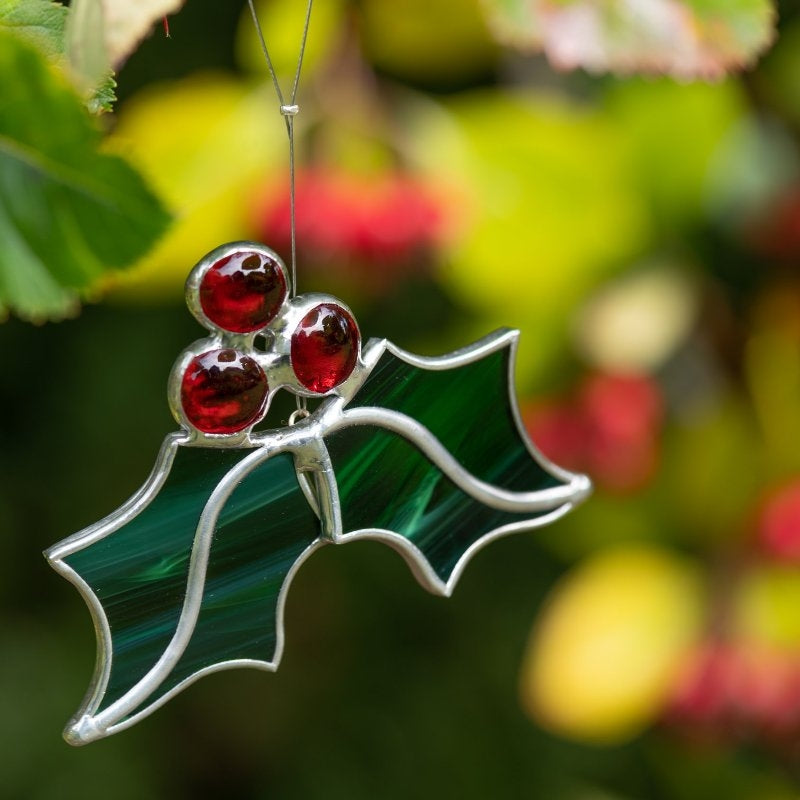 Holly Berry - 3D Stained Glass Suncatcher – Ard aLume