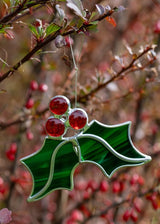 Holly Berry - 3D Stained Glass Suncatcher – Ard aLume