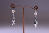 Leaf Drop Earrings – Pearl and Sterling Silver - Martina Hamilton - Pure Ireland