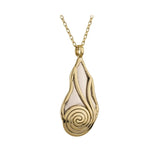 Long Spiral Drop Pendant - Silver & Brass - NJO Designs