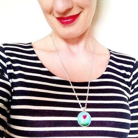 Medium Pendant – "Blue Loneliness" – Amélie Gagné - Pure Ireland