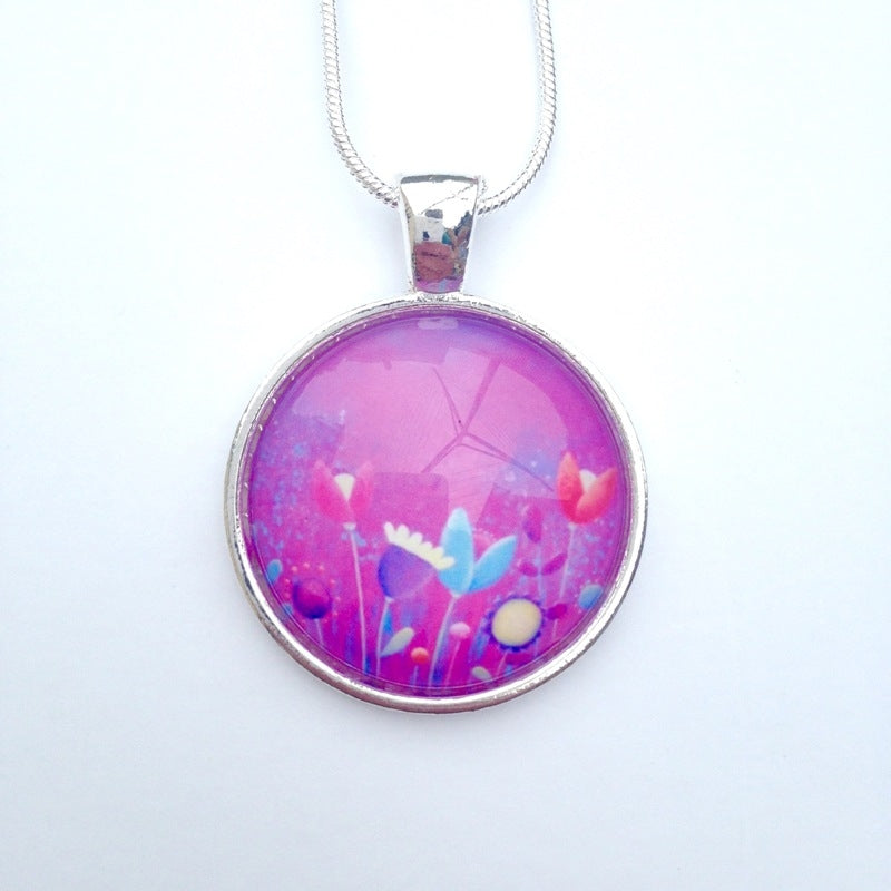 Medium Pendant – "Purple Haze" – Amélie Gagné