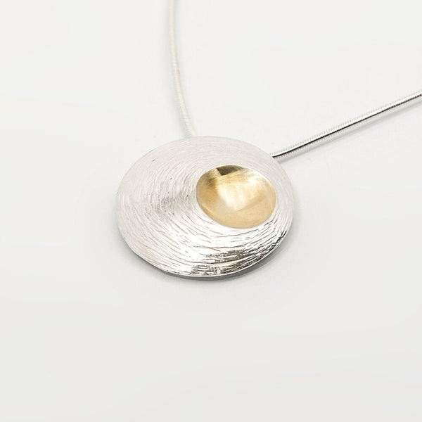 Moon Shell Large Pendant - Sterling Silver & Gold - Martina Hamilton