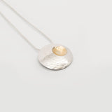 Moon Shell Medium Pendant - Sterling Silver & Gold - Martina Hamilton