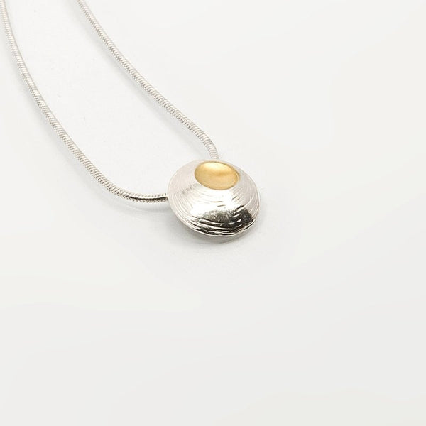Moon Shell Small Pendant - Sterling Silver & Gold - Martina Hamilton