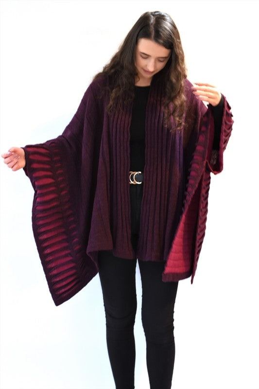 Oceanwave Cardigan - Mulberry - McConnell
