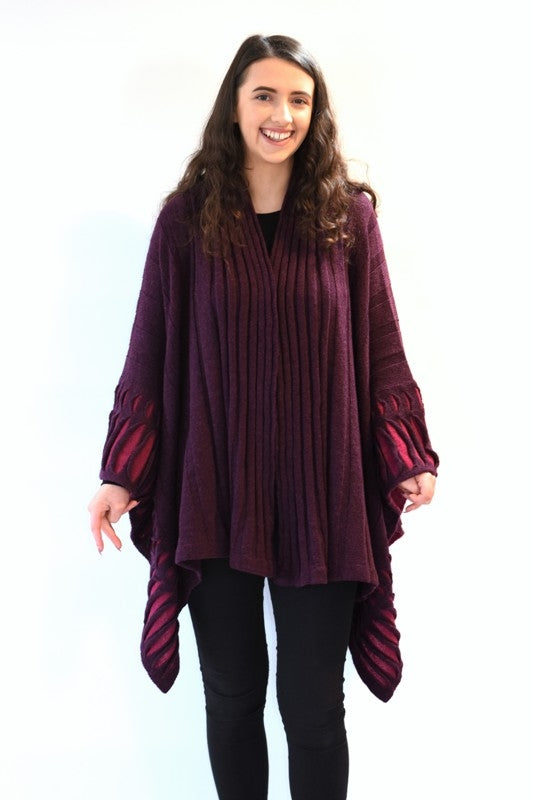 Oceanwave Cardigan - Mulberry - McConnell