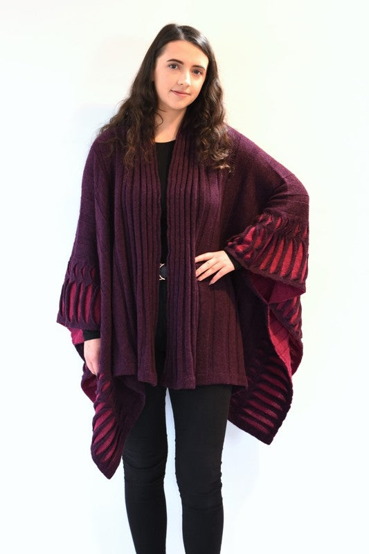 Oceanwave Cardigan - Mulberry - McConnell