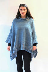 Oceanwave Poncho Sweater - Petrel - McConnell