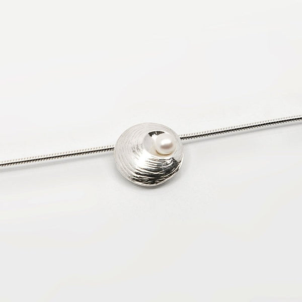 Oyster Pearl - Medium Pendant - Sterling Silver & Pearl - Martina Hamilton